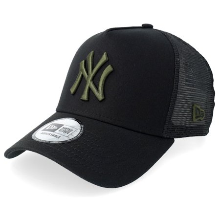 New Era - MLB - Black - trucker - Cap - New York Yankees League Essential Black/Green Trucker - Hatstore