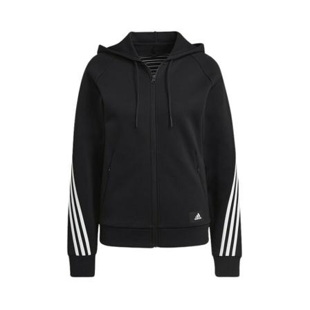 Adidas Future Icons 3-Stripes Hooded training jacket , Zwart , Dames , Maat: XL