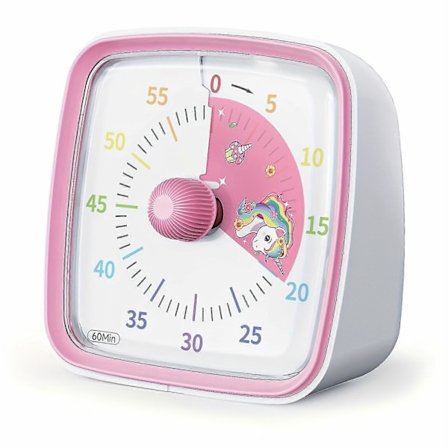Uudet mallit Yunbaoit Rainbow Visual Timer - 60 minuutin ajastin, yövalo, hiljainen, luokka- ja keittiöajastin kotiin, kouluun ja toimistoon
