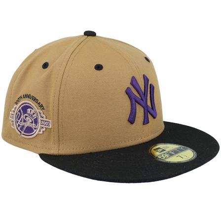 New Era - MLB Beige fitted Cap - New York Yankees Sandstone Crypt 59FIFTY 100 Wheat/Black/Purple Fitted @ Hatstore