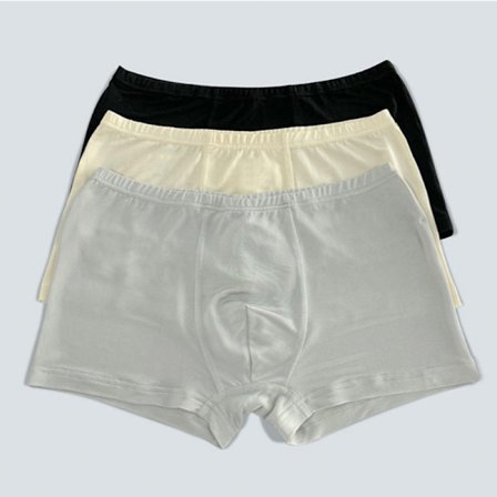 Herre silke boxershorts, 3-pak 100% silkestrikundertøj