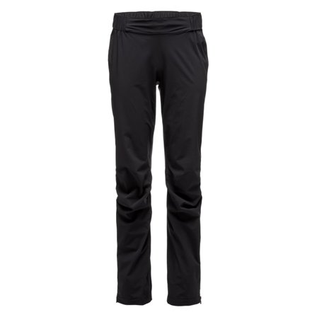 Black Diamond Women's Stormline Stretch Full Zip Rain Pants Women rain trousers Black L