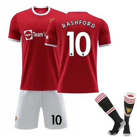 Fodboldsæt Fodboldtrøje Træningstrøje Rashford børn 26(140-150cm) M(170-175cm)