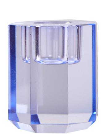 Krystal Lysestage Home Decoration Candlesticks & Tealight Holders Candlesticks Blå C'est Bon