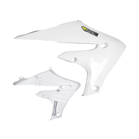 Cycra Powerflow Radiator Shrouds White - Yamaha YZ 450F 2018-2022