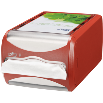 Serviettdisp. Liggende Rød