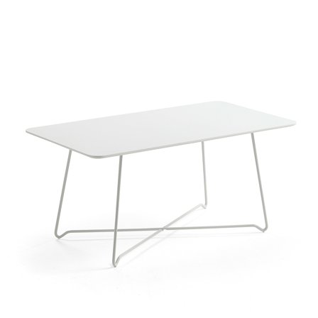 Sofatisch IRIS, rechteckig, 1100 x 600 x 510 mm, weiß/weiß