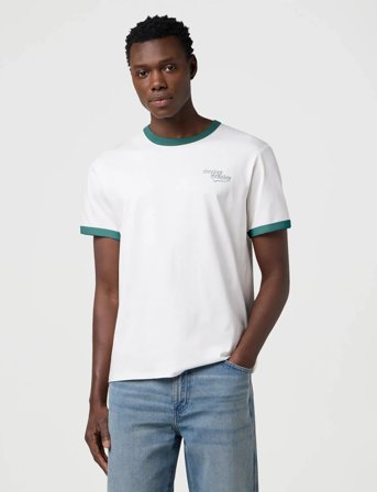 Wrangler Ringer Tee - White - L