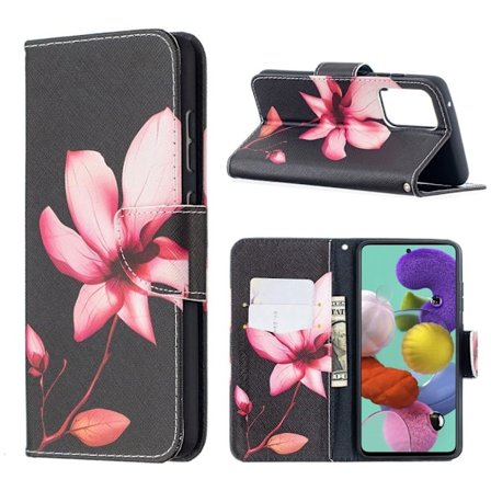 Wonderland Samsung Galaxy A52 5G flip kuoret - Punaiset Kukat