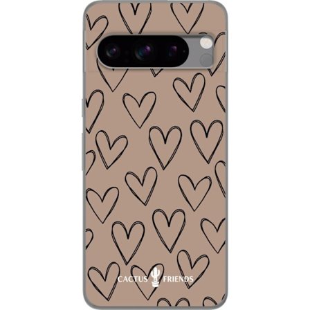 Yhteensopiva Puhelinkuori Google Pixel 8 Pro Cactus and Friends - Earthy Sketch Hearts