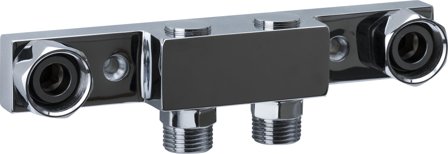 Gelia 3010030492 Vægbeslag 160 c/c, synlige rør, Badeværelse