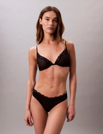 Calvin Klein Thong 3Pk - Black - XS