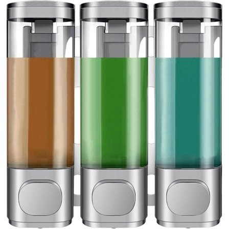 Tvålautomat Väggmonterad – 3-facks duschdispenser 300ml x3, för schampo & tvål