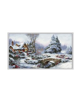 Stickpackung Bild Winterlandschaft