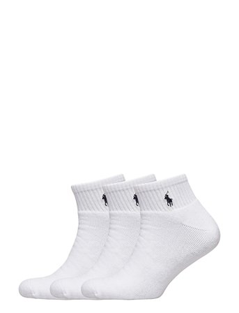 Polo Ralph Lauren Quarter Sock 3-Pack - White - ONE SIZE