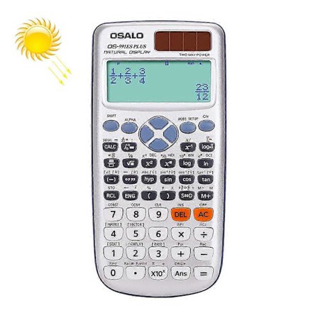 OSALO OS-991ES PLUS 10+2 numeroa Yhteensopiva monitoimisen opiskelijatoiminnon tieteellisen laskimen aurinkoenergian kaksoisvirtalaskimen kanssa