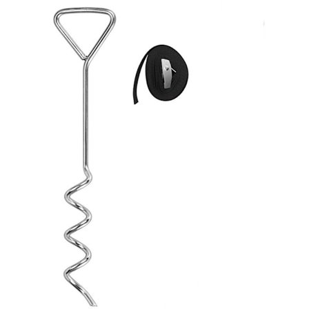 Maadoitusankkurimaali trampoliinin maadoitukseen - galvanoitu ja ruostumaton maadoitusankkuri trampoliineille, puutarhoille, keinuille, 