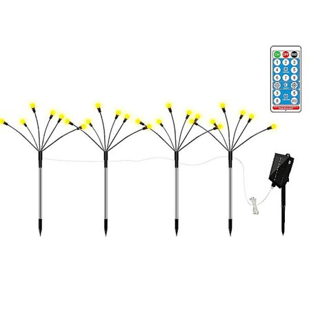 Opgraderede Solcelledrevne Havelys med Svingende Vind-Ildfluer