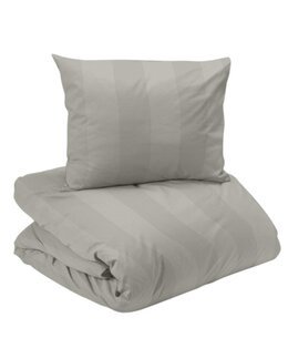 Pussilakanasetti satiini leveäraitainen 2-osainen Pellava