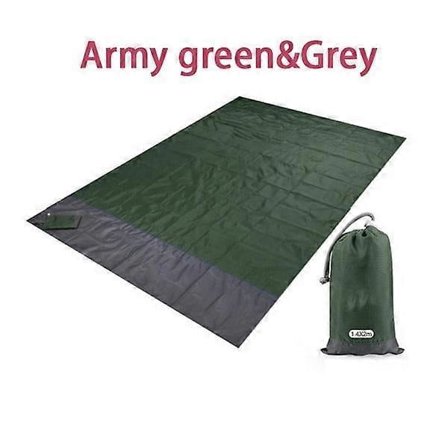 Vanntett Lomme Strandteppe Sammenleggbar Campingmatte Madrass Bærbar Lettvektsmatte Utendørs Piknikmatte Sandstrandmatte 140x200cm/200x210cm