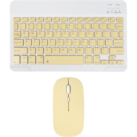 Trådløst tastatur og mus - Oppladbart, slankt Bluetooth-tastatur og mus-sett, stille Bluetooth-mus, trådløst tastatur kompatibelt