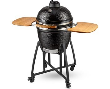 Austin and Barbeque AABQ Kamado 21,5" + AABQ Kamado 21,5" Black Legs - Kamadogrill 21,5" och vagn med sidobord