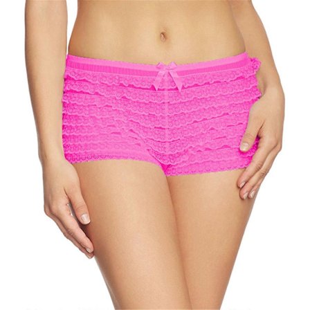 Naisten verkkokankaiset röyhelöiset pitsiset Cheeky Boyshort -alushousut - Retro Burleski Tanssi Bloomers & Röyhelöiset Alushameet Lahjaksi