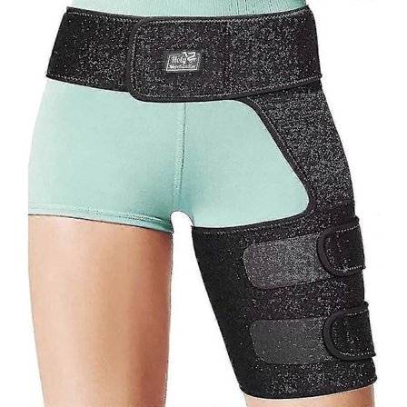 Höft- och ljumskstabilisator & höftstöd - Stödjande lindning för ischias smärtlindring, höftartros, sträckta muskler, lår- och hamstringsskador samt 