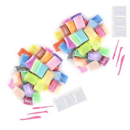 36 farver lufttørrende ler i lyse farver, ultralet ler, børne- og børne-DIY-legetøj