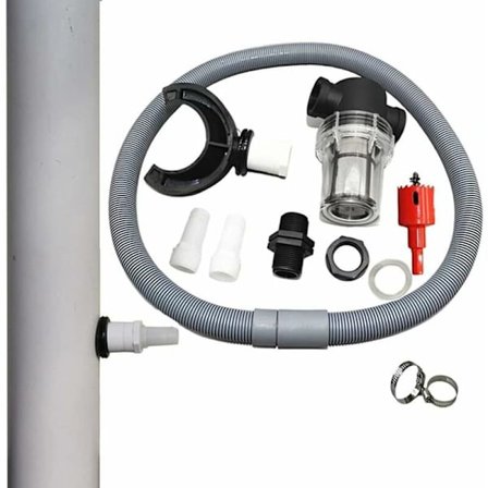 Regnvandsopsamler, Nedløbsrør Regnvandsopsamler 110 mm, med Tilslutningsrør, Filter, Regnvandsopsamler til montering på tagrenden