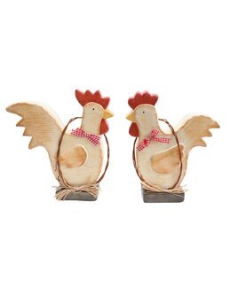Påskedekoration Hane Alte af keramik 2-pak Beige