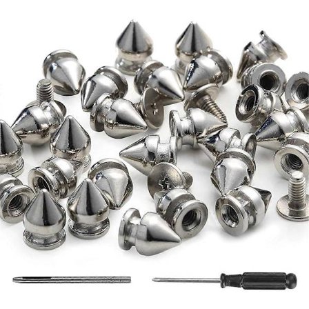100 Pakke Pigger og Nagler 9.5MM Pigger for Klær Metall Nagler Nitter for Lær Punk Pigger Acce