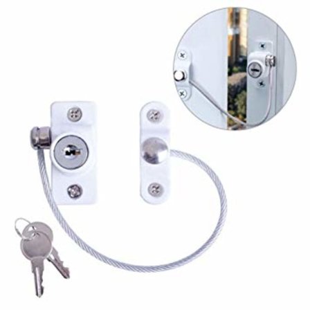 Ikkunalukko valkoinen 20 cm