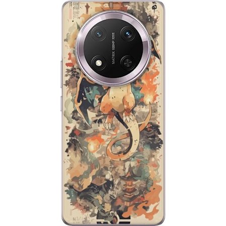 Kompatibelt Mobilskal till Honor Honor Magic7 Lite Drake med eldvingar