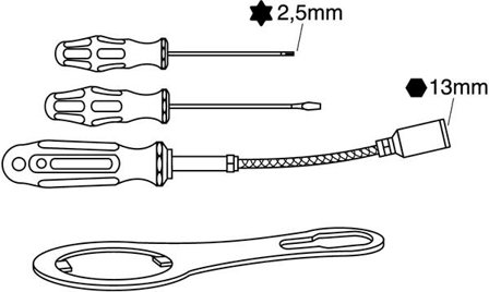 Gustavsberg GB43000021 01 Verktøysett for ettgrepskraner, Baderom