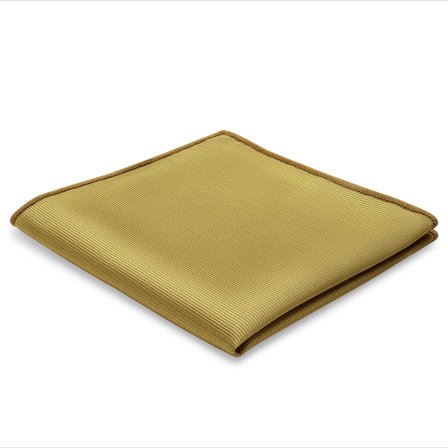 Sennepsgul Grosgrain Lommeklud til mænd - Ensfarvede lommeklude