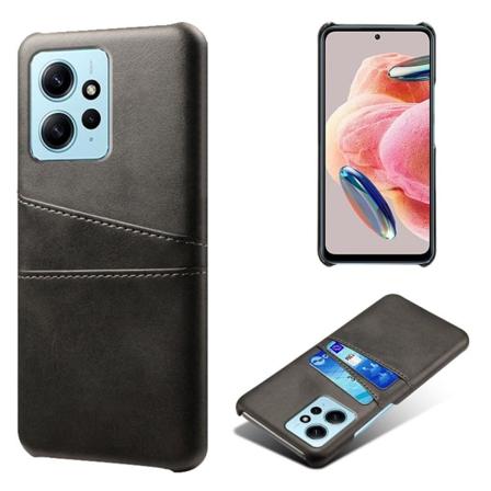 SKALO Xiaomi Redmi Note 12 4G PU-nahkainen Korttikotelo - Musta Black