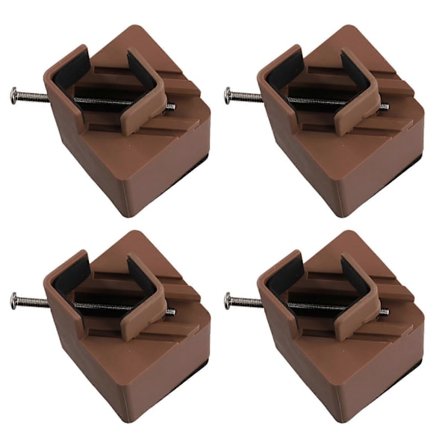 Justerbar Møbelhøydeforhøyer, Benforhøyer for Seng, Utvidet Benpute for Bord [Passer for 30-60mm] Brun