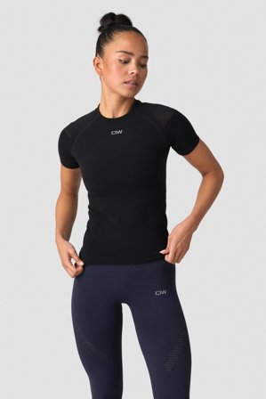 ICANIWILL - Force Warpknit T-shirt Wmn Black - Dame - ICIW