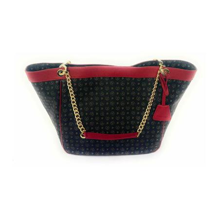 Pollini, Shoulder bag with heritage print Zwart, Dames, Maat:ONE Size
