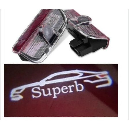 2 stk. Velkomst Logo Laser Bil Dør Lys Projektor Lampe Led Høflighedslys Til Skoda Superb 2009-2018-FCY(A)