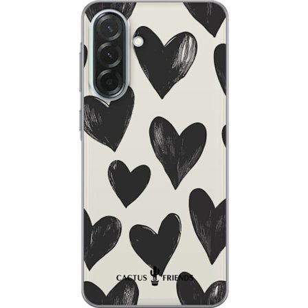 Kompatibel Mobilcover til Samsung Samsung Galaxy A36 Cactus and Friends - Bold Black Love Pattern