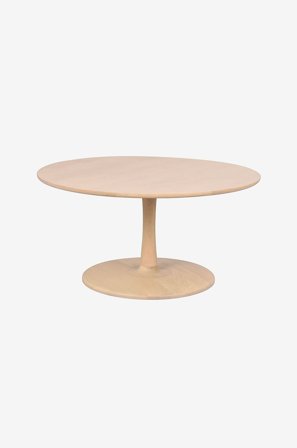 Rowico Home - Hobart soffbord runt Ø90 - Vit - Soffbord - Från Homeroom