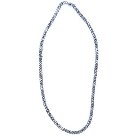 Sølvfarvet kæde - 4 mm