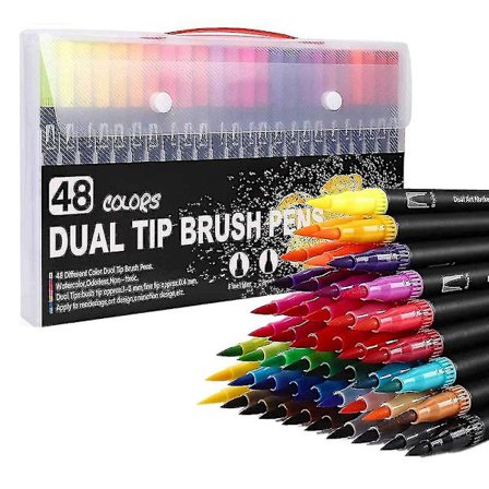 Fargeleggingspenner 48 Farger Doble Tusjer Filtpenner Kunstbøker