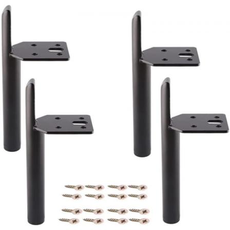 4 kpl musta - 15 cm modernit huonekalujalat korvaavat kaapin jalat