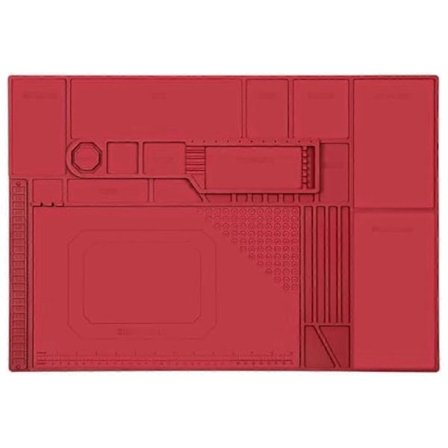 Silikone Loddemåtte Varmebestandig, Elektronisk Reparationsmåtte Kan Rumme Et Multimeter, Lodde