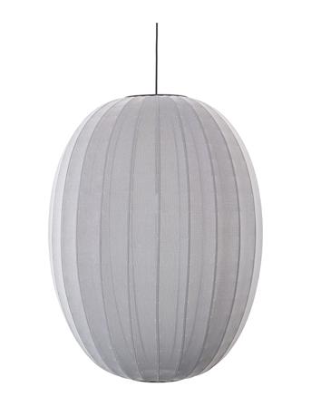Knit-Wit 65 High Oval Pendant Home Lighting Lamps Ceiling Lamps Pendant Lamps Grå Made By Hand