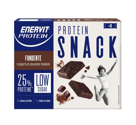 Enervit Protein Snack Fondente Low Sugar 8 Barrette Da 27g