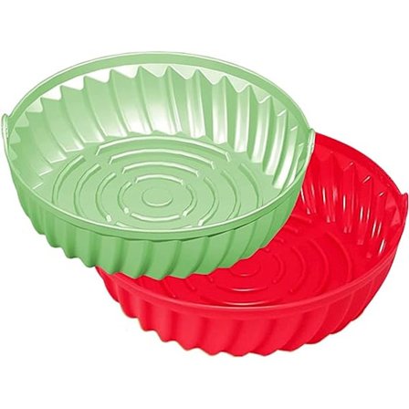Air Fryer Silikonformar – 2-pack återanvändbara non-stick silikonbakformar (Multi, 2)